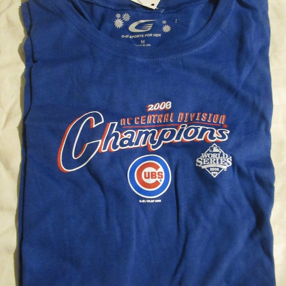 Chicago Cubs T-Shirt 2008 Central Division Champions NWT Medium